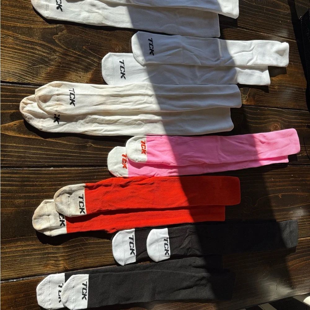 Colorful youth softball Socks Set-pink, black, white & orange - Picture 2 of 9